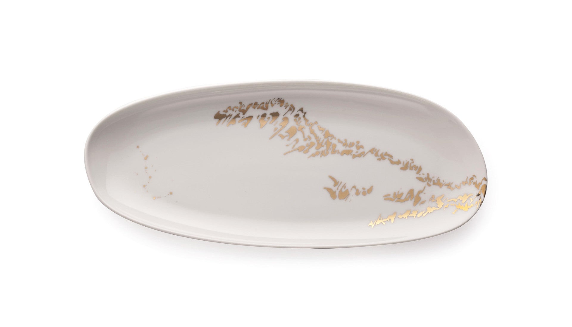 Oval serving dish - Enigmatic script 1