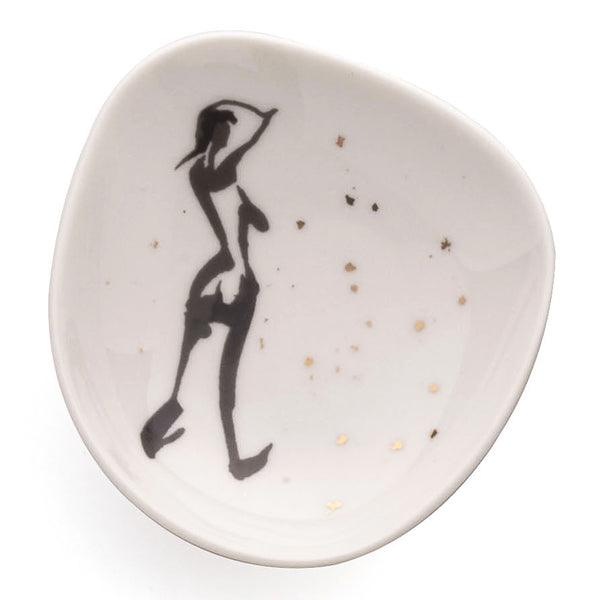 Six porcelain saucers - Women in space 1