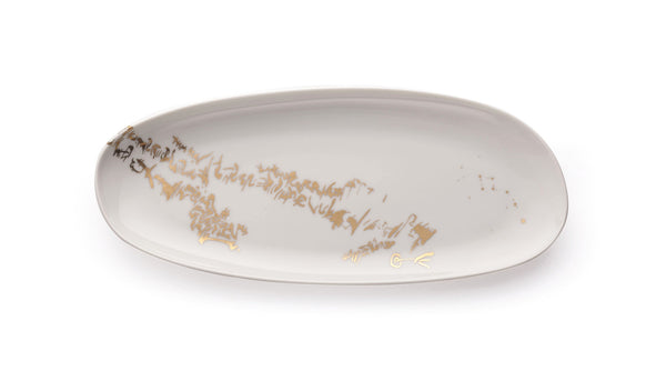 Oval serving dish - Enigmatic script 2