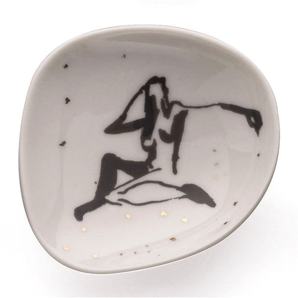 Six porcelain saucers - Women in space 2