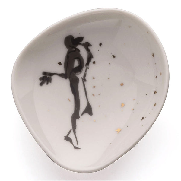 Six porcelain saucers - Women in space 2