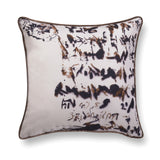 Velvet throw pillow - Enigmatic Script 7