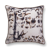 Velvet throw pillow - Enigmatic Script 8