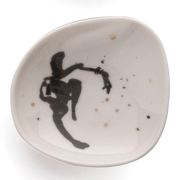 Six porcelain saucers - Women in space 1