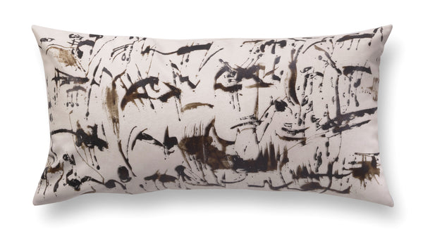 Contemporary rectangle pillow - Enigmatic Script 3