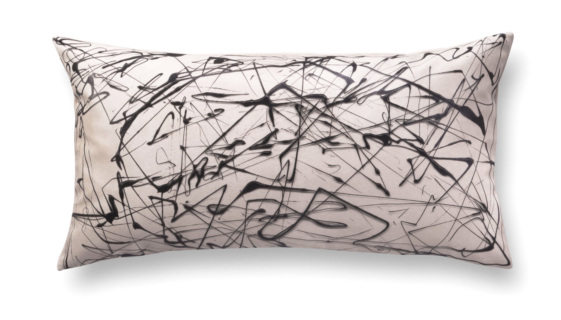 Contemporary rectangle pillow - Enigmatic Script 5