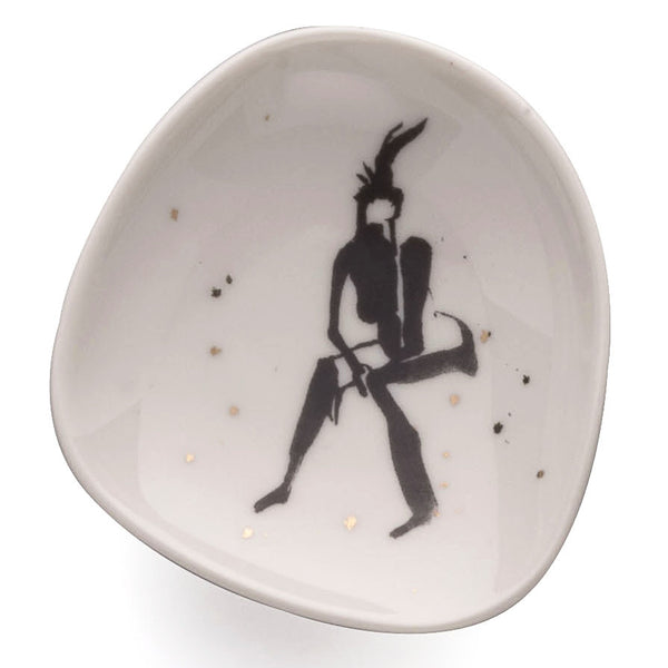 Six porcelain saucers - Women in space 1