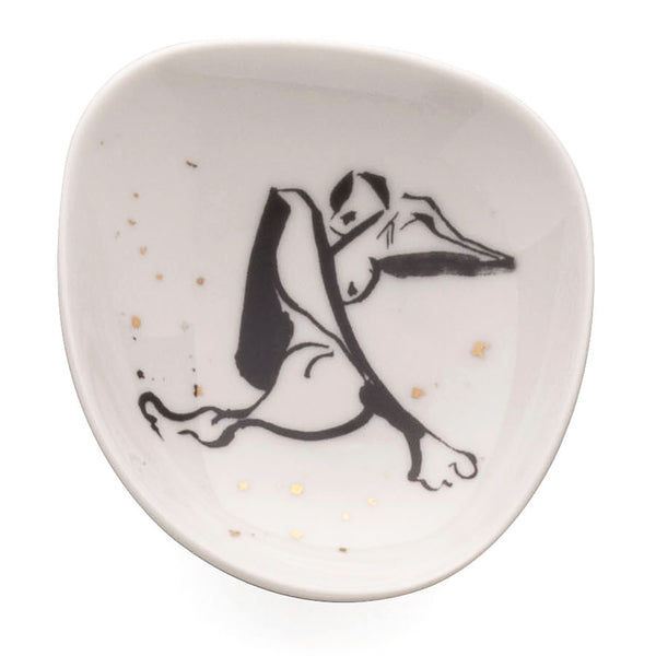 Six porcelain saucers - Women in space 1